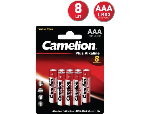 Батарейка Camelion Plus Alkaline BL8 LR03